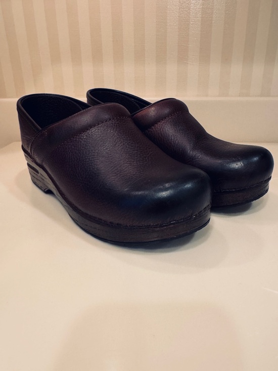 Dansko Shoes - Dansko Professional Brown Leather Clog Mules Shoes